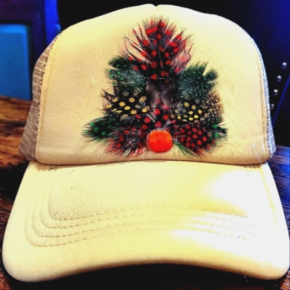 Feather Trucker Hat